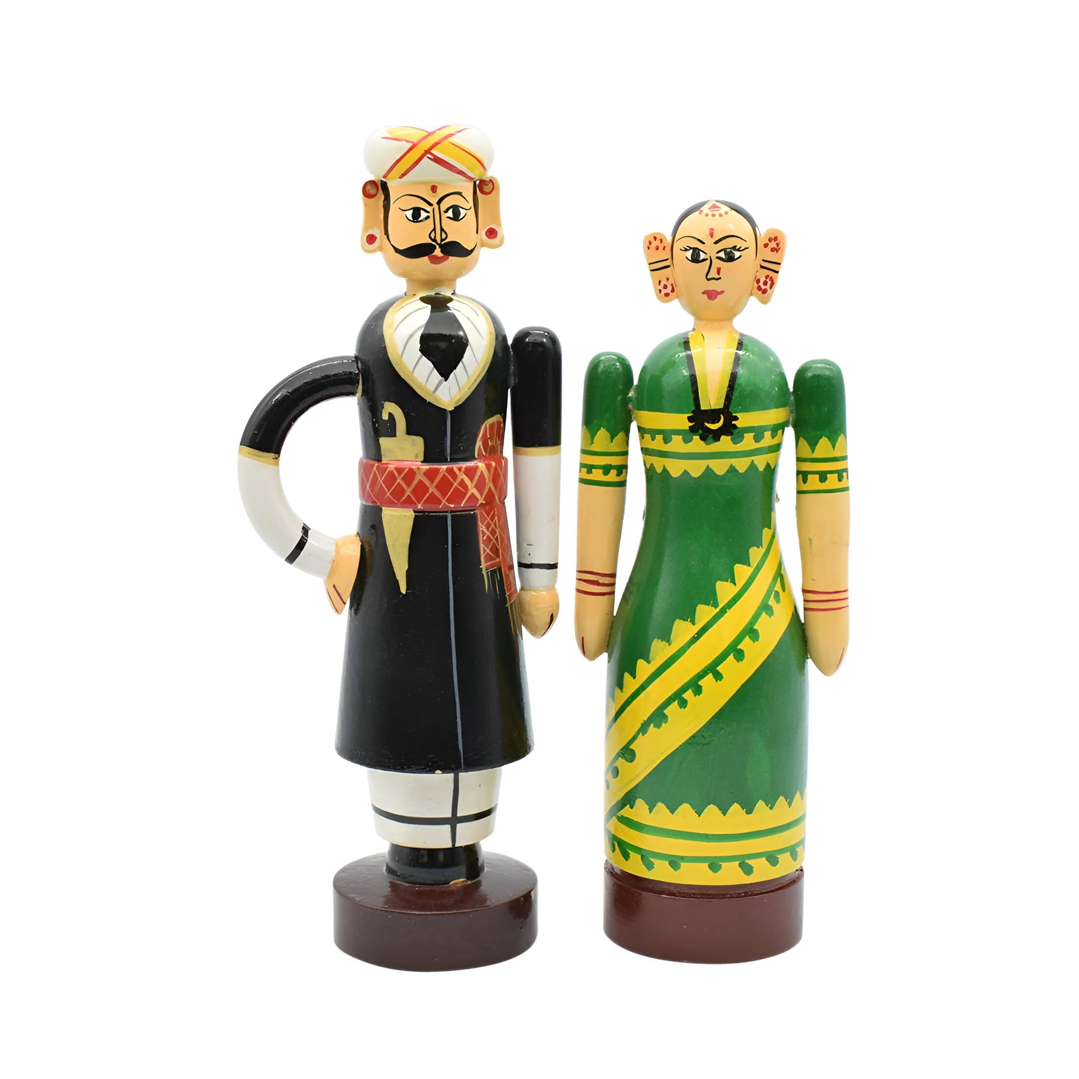 See full amazon price history chart for CHANNAPATNA TOYS Wooden Coorgi Couple Dolls Toys for Kids (3 Years+) 6.5 inch Multi Color- Set of 2 pcs - Traditional Dolls (Pack of 2) CHANNAPATNA TOYS Wooden Coorgi Couple Dolls Toys for Kids (3 Years+) 6.5 inch Multi Color- Set of 2 pcs - Traditional Dolls (Pack of 2) (B0CYPH1GX7) Amazon Price History, Amazon Price Tracker