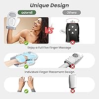 Vista 6 de Masajeador de manos con calor y compresión, alivia la fatiga y el dolor de la mano, masajeador de muñecas y dedos para aliviar el estrés y el dolor