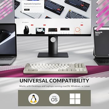 Keychron C1 Pro 8K QMK Custom Wired Mechanical Keyboard, Launcher Support with Hot-Swappable Silent Red Switch TKL Layout, PBT Keycaps Compatible for Mac Windows Linux