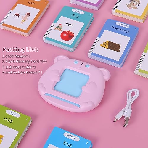 Miniatura 5 de Tarjetas flash parlantes para niños pequeños de 1, 2, 3, 4, 5 años, bolsillo de voz, tarjetas flash educativas parlantes para aprender, juguetes