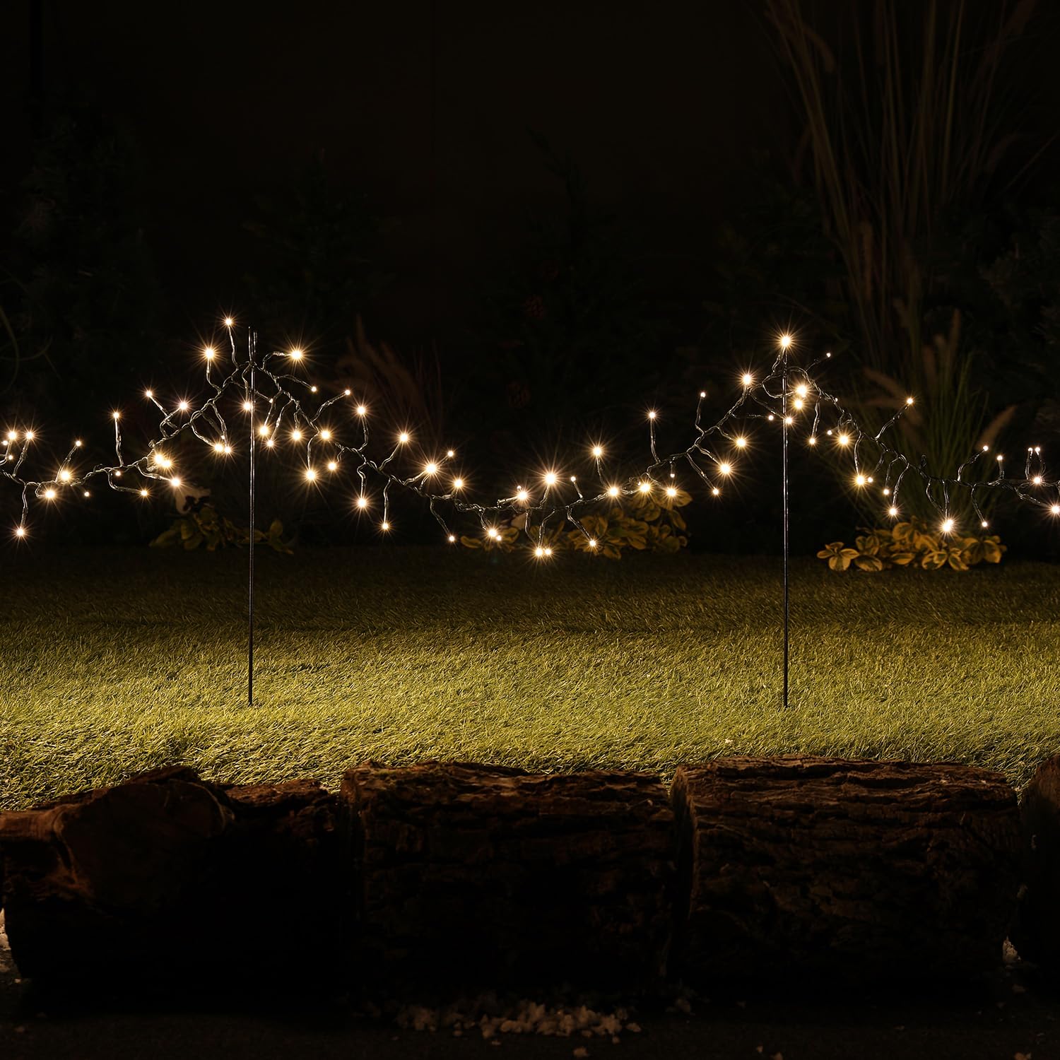 Noma Black Metal Lighting Garden Stakes, 45 cm (Set of 12) - Image 2