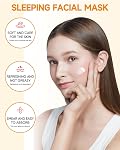 Overnight Sleeping Facial Mask Set-24Pcs Wash-Free VC Firming Moisturising Face Mask,Portable Travel Size Mini Hydrating Face Mask for Skin Care Repair,Valentine's Day Skincare Gift Kit for Women Girl