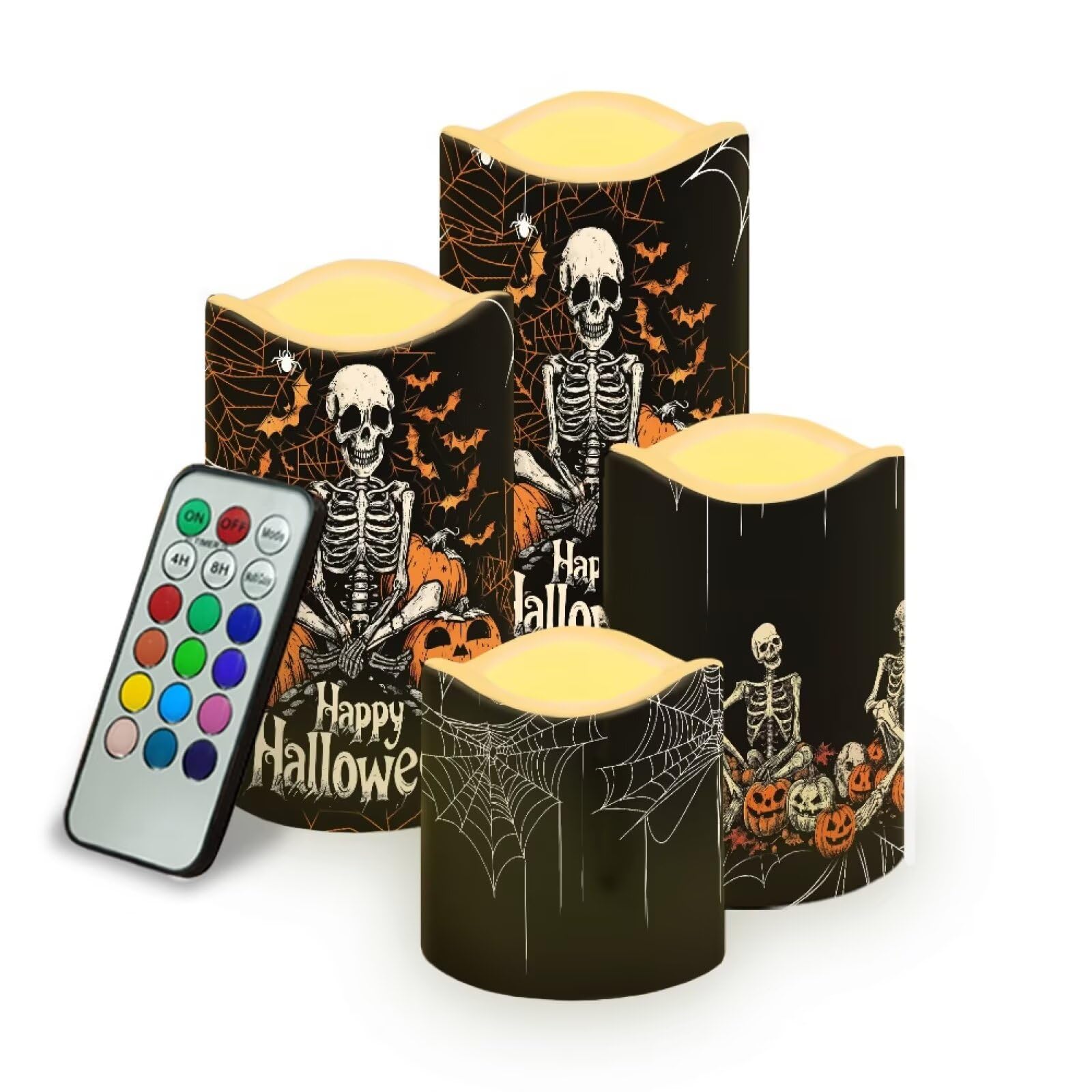 Skeleton LED Flameless Candles with Remote Control