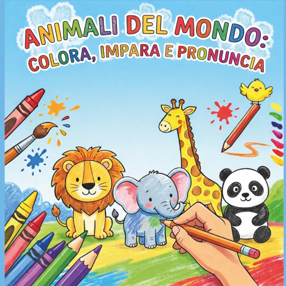 ANIMALI DEL MONDO: Colora, Impara e Pronuncia