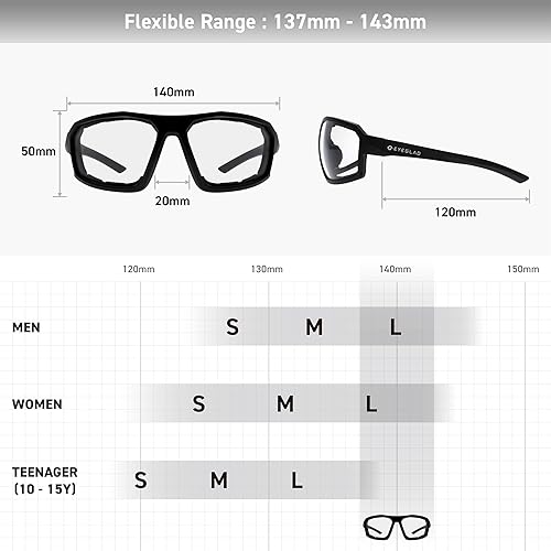 Miniatura 7 de REV Z87+ Powersports Motorcycle Riding Goggles High Impact Photochromic UV400 Sports Wrap Sunglasses Safety Glasses