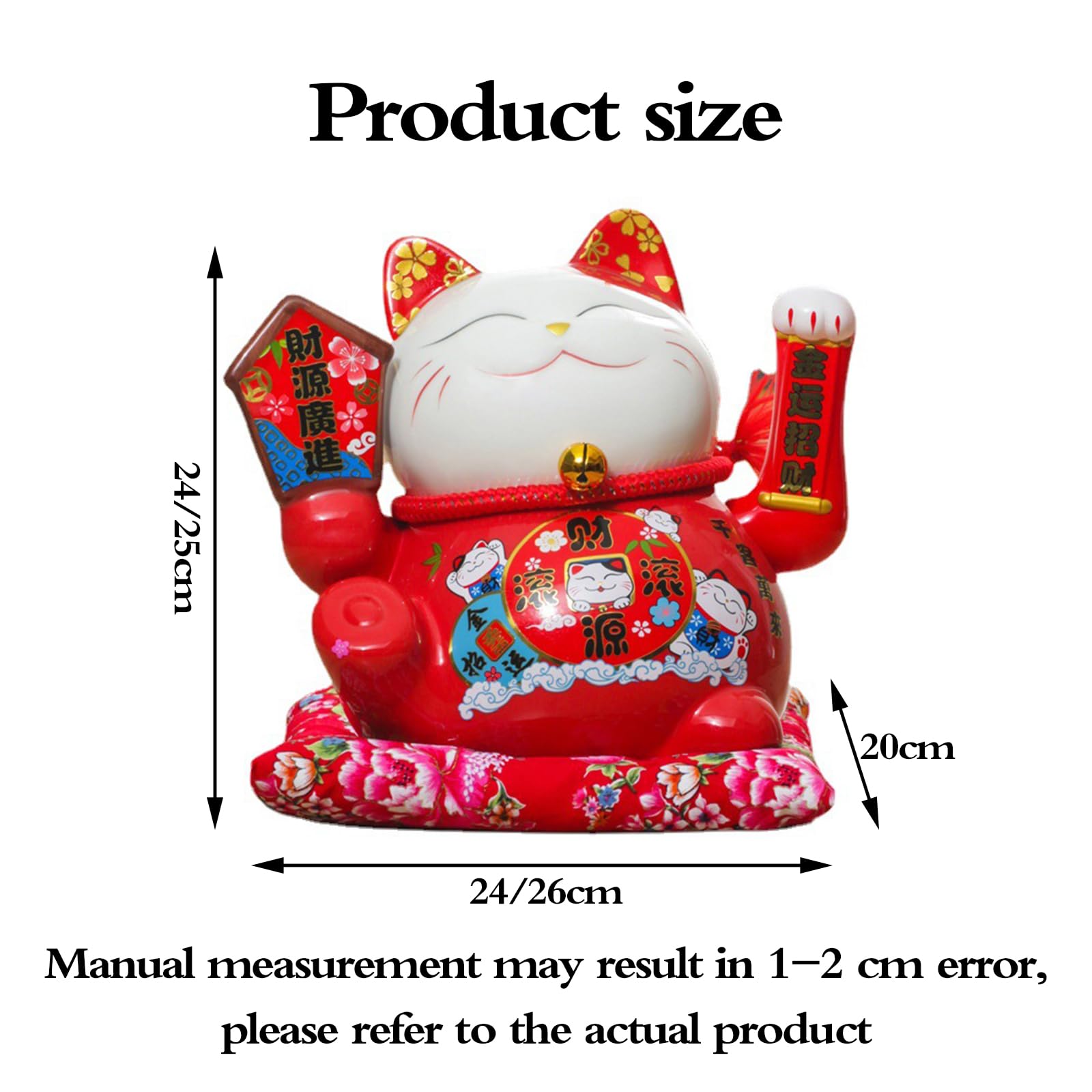 Gato De Fortuna Chino DecoracióN,Gato De Suerte De CeráMica,Adorno De Gato De Bienvenida,Mano De Obra Exquisita,Adecuado como Regalo O ColeccióN De Manualidades