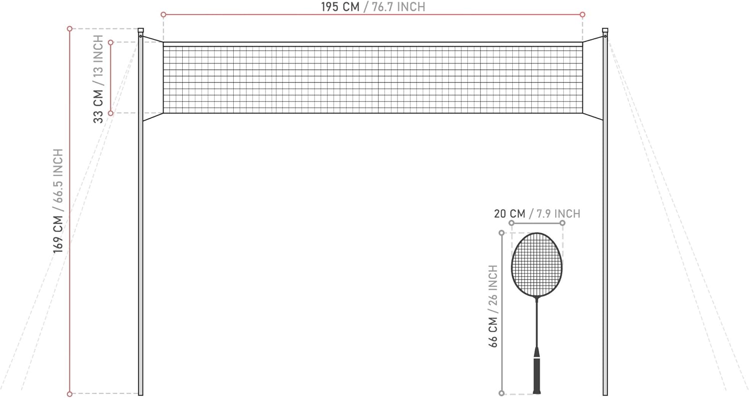 Badminton Rackets Set 2 or 4 Person Badminton Set with Net for Garden Easy Setup Badminton Set for Adult Kids Children Family with 3 shuttercocks