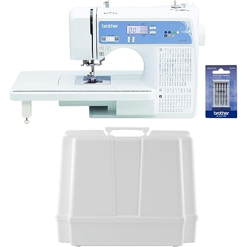 Brother XR9550 Computerized Sewing and Quilting Machine, 165 Built-In Stitches, Wide Table, Hardcase for Carrying and Storage and 5-Piece Sewing Machine Needles