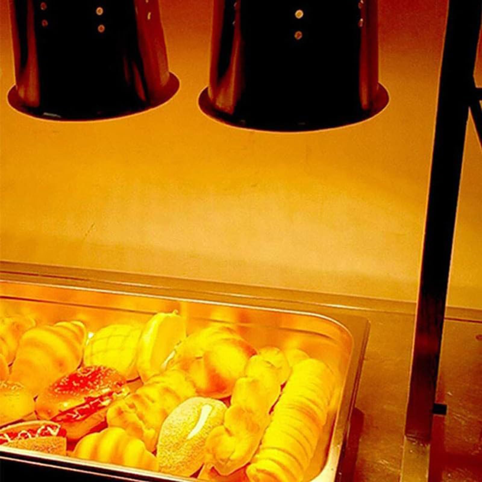 Lámpara para Calentar Alimentos, Lámpara De Aislamiento Térmico para Alimentos con Bombilla, Buen Efecto De Aislamiento Térmico, Calentamiento Uniforme, Equipo De Buffet De Cocina De Hotel