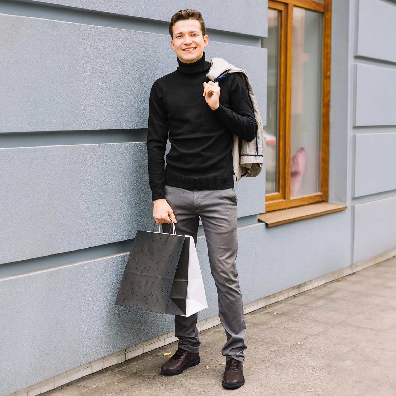 FitVille Extra Wide Men Walking Shoes Wide Dress Sneakers Comfortable Leather Shoes for Men Lightweight Plantar Fasciitis Bunions - Image 2