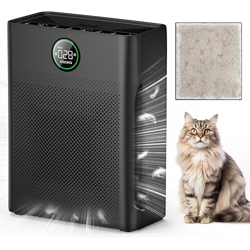 Air Purifiers for Home Large Room up to 2200sq.ft, MOOKA Air Purifier for Home Pets with Washable Filter, PM 2.5 Display Air Quality Sensor Air Cleaner for Bedroom, Dorm Room, Pets, Office PR1