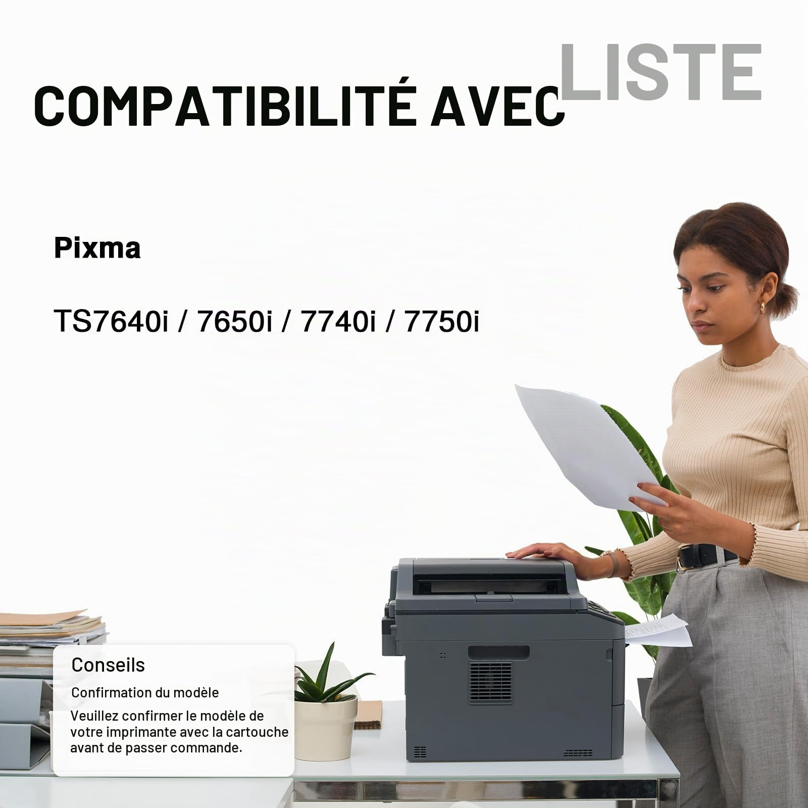 Cartouches d'encre PG-585XL / CL-586XL Multipack Haute Capacité – Jusqu'à 2.260 Pages, Compatibles Canon 585 586, pour PIXMA TS7650i, TS7640i, TS7740i, TS7750i