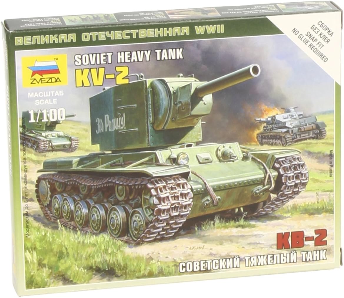 Zvezda Models KV-2 Heavy Soviet Tank SnapKit