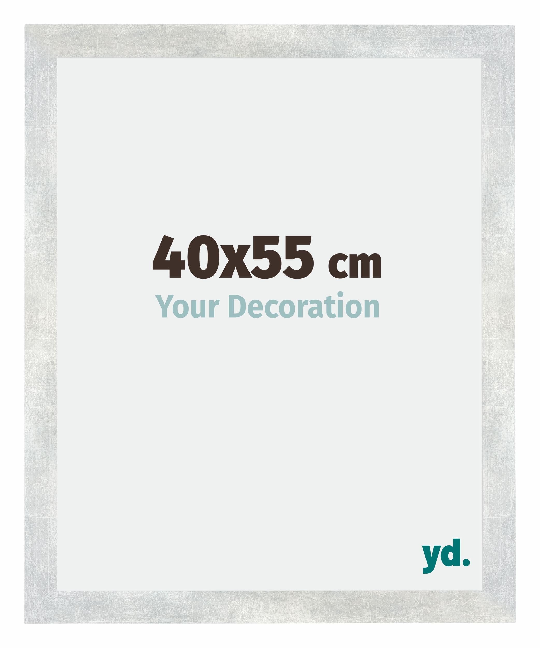 Your Decoration - Picture Frame 40x55 cm - Silver Shiny Vintage - Decorative Wall Frame in MDF with Antireflection - Frame 40x55 - Mura — image 1