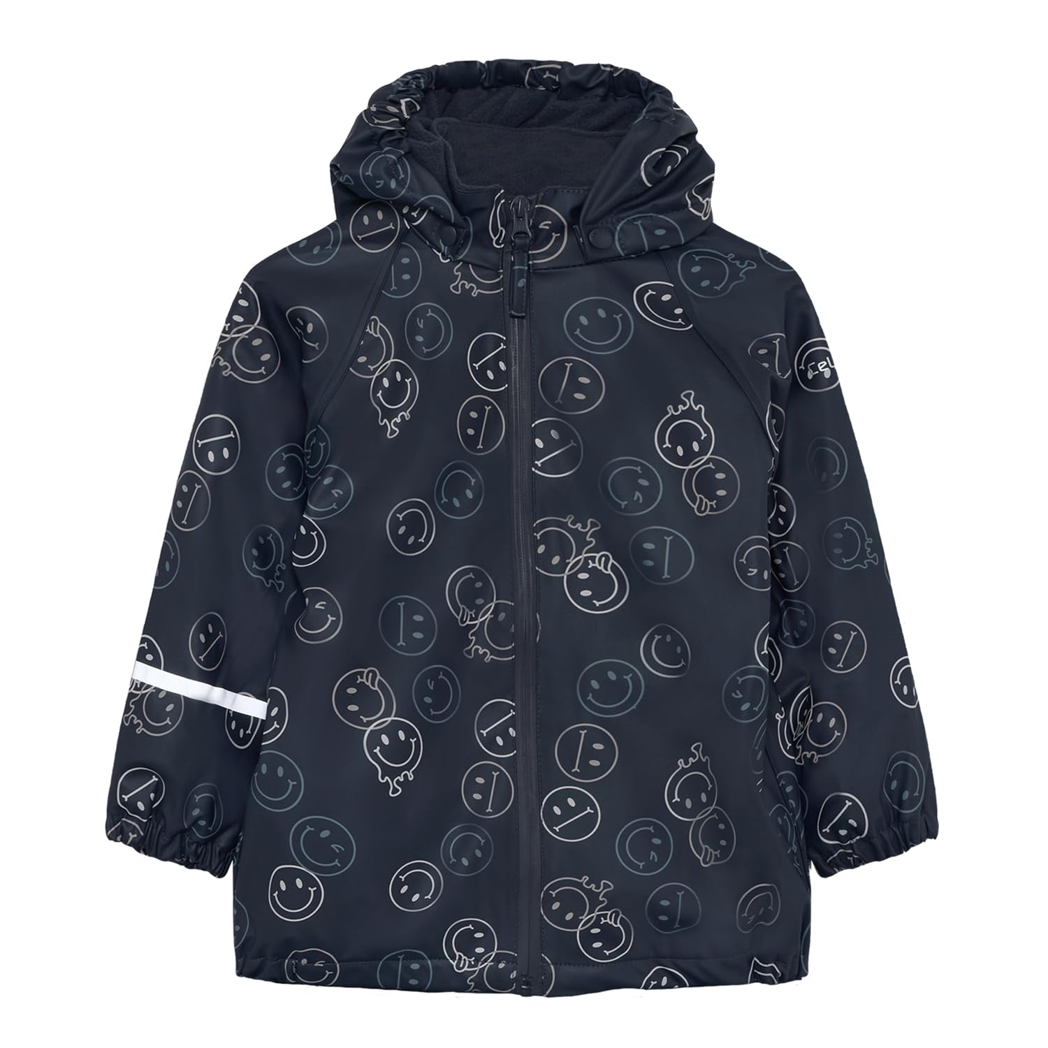 Celavi Regenjacke mit Fleecefutter Navy Smileys