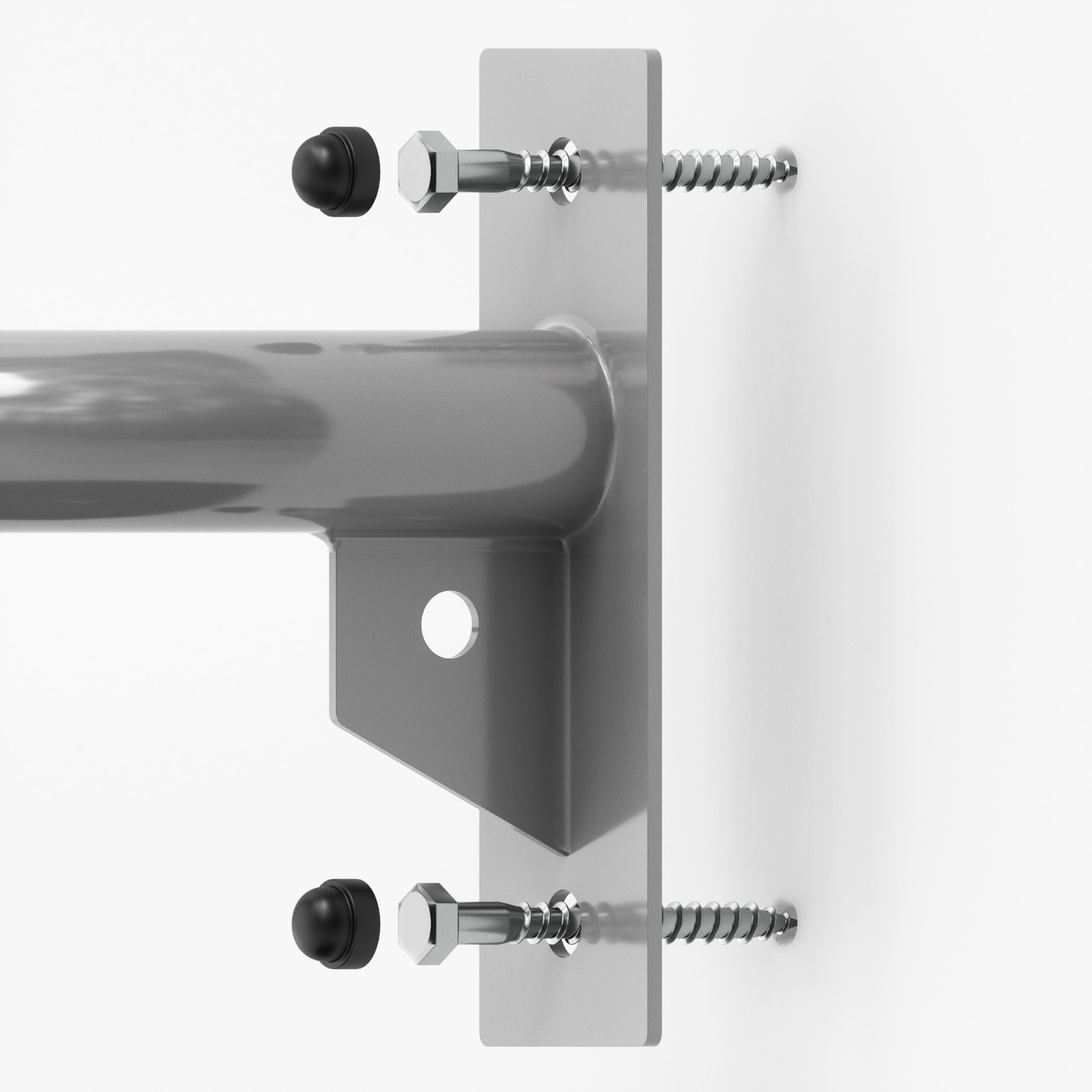 Wand Klimmzugstange, aus Stahl, pulverbeschichtete Pull-Up Bar mit 30 mm Griffdurchmesser, stabile Wandmontage, Schrauben und Kappen inklusive