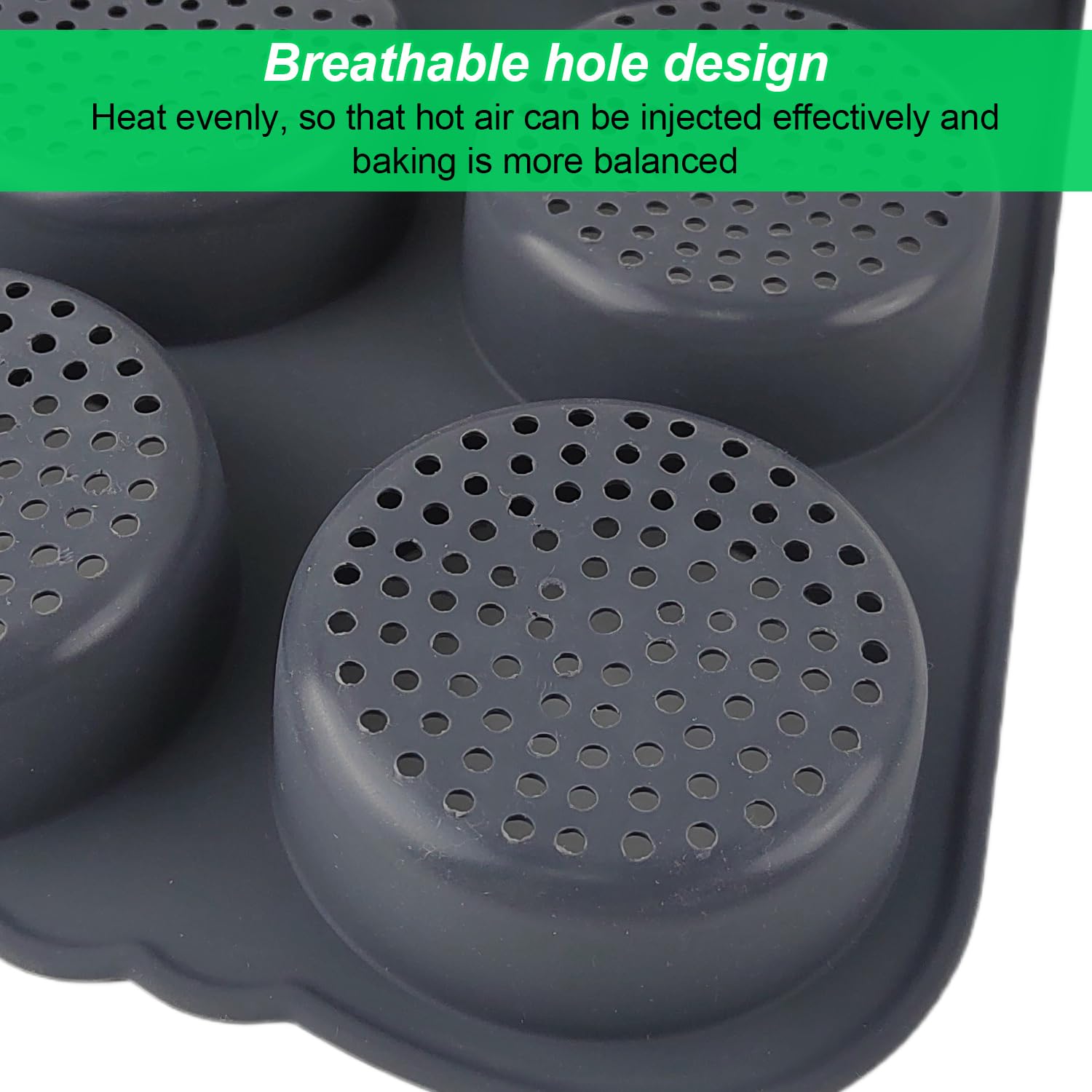 Stampo Per Hamburger In Silicone 8 Fori | 29,8x25,5x3 Cm Con Pennello Olio Incluso | Antiaderente Per Pane, Muffin E Pirottini XXL