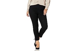 NYDJ Plus Size Pull On Skinny Ankle Jeans with Side Slit