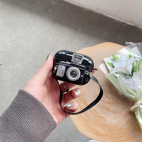 Miniatura 6 de Yatchen Funda para AirPods Pro con pulsera de dibujos animados 3D, funda de silicona suave que absorbe los golpes para mujeres y niñas