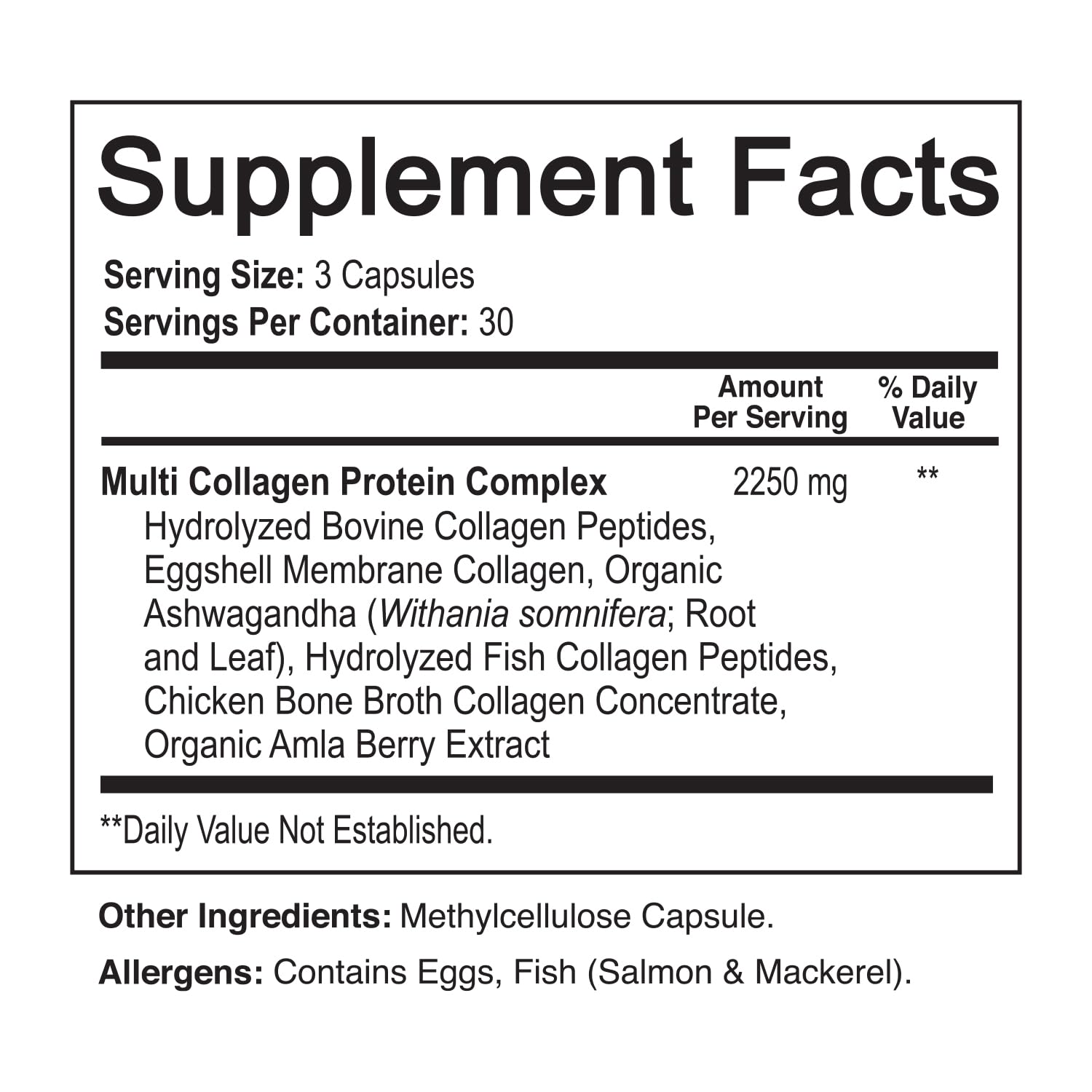 NutriFlair Multi Collagen Peptides 2250mg, 90 Capsules - Type I, II, III, V, X - Collagen Supplements Complex Powder Pills for Women and Men - Hydrolyzed Protein, Healthy Hair, Skin, Nails - Non-GMO — Amazon image 2