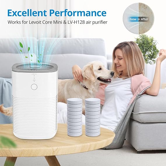 iSingo 20 Pack Core Mini Aroma Pads استبدال LEVOIT LV-H128 Essential Oil استبدال Aromatherapy Refill Pads متوافق مع LEVOIT Core Mini & LV-H128 Air Purifier ، أبيض