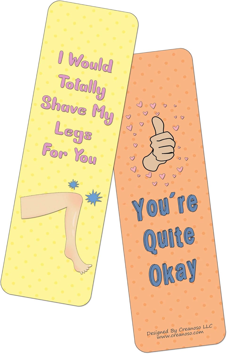 Creanoso Funny Love Confessions Bookmarks (60-Pack) - Premium Quality Gift Ideas for Children, Teens, & Adults for All Occasions - Stocking Stuffers Party Favor & Giveaways