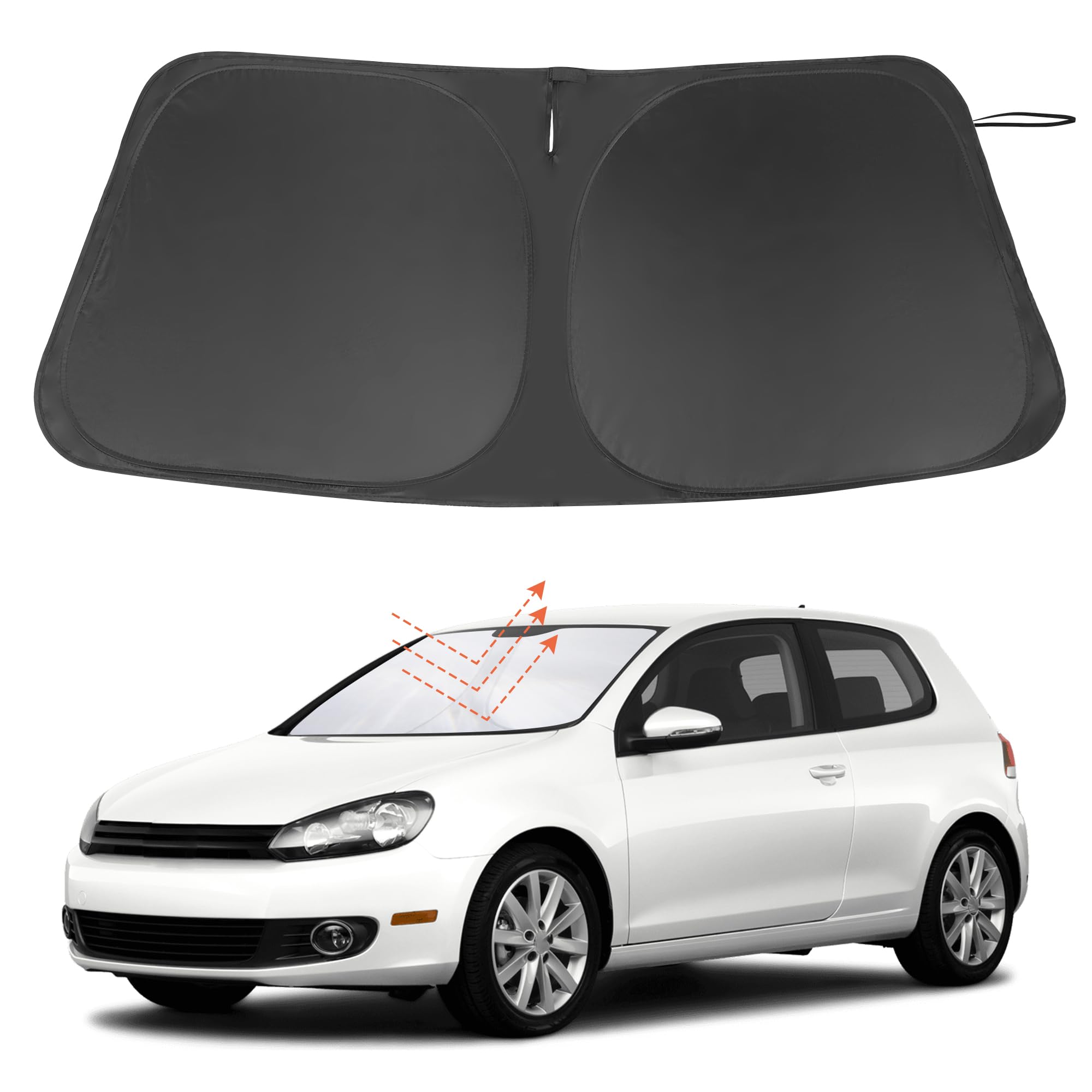 Windshield Sun Shade for 2009-2014 Volkswagen Golf/Rabbit/GTI