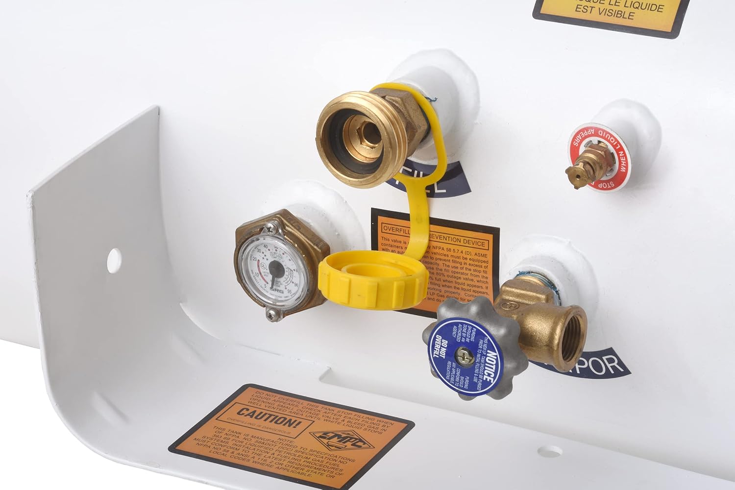 Flame King ‎Bundle 29.3 Gallon Horizontal ASME RV Propane Tank Cylinder + 0-90 Ohm Twin-Site Remote Dial Gauge Replacement for RV, Van, and Trailer