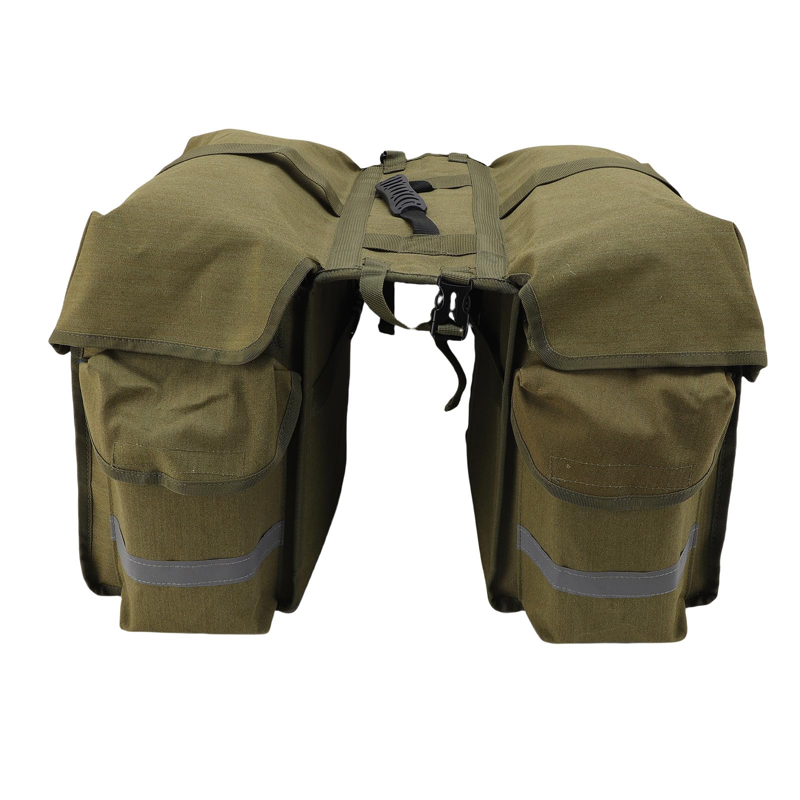 Borsa doppia per seggiolino bici Borsa portaoggetti per portapacchi posteriore di grande capacità per ciclismo, pendolarismo e turismo Design di sicurezza riflettente in te (43 litri)