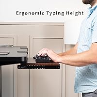 Vista 3 de VIVO Bandeja pequeña para teclado, extraíble debajo del escritorio con sistema de montaje de abrazadera C extra resistente, 20