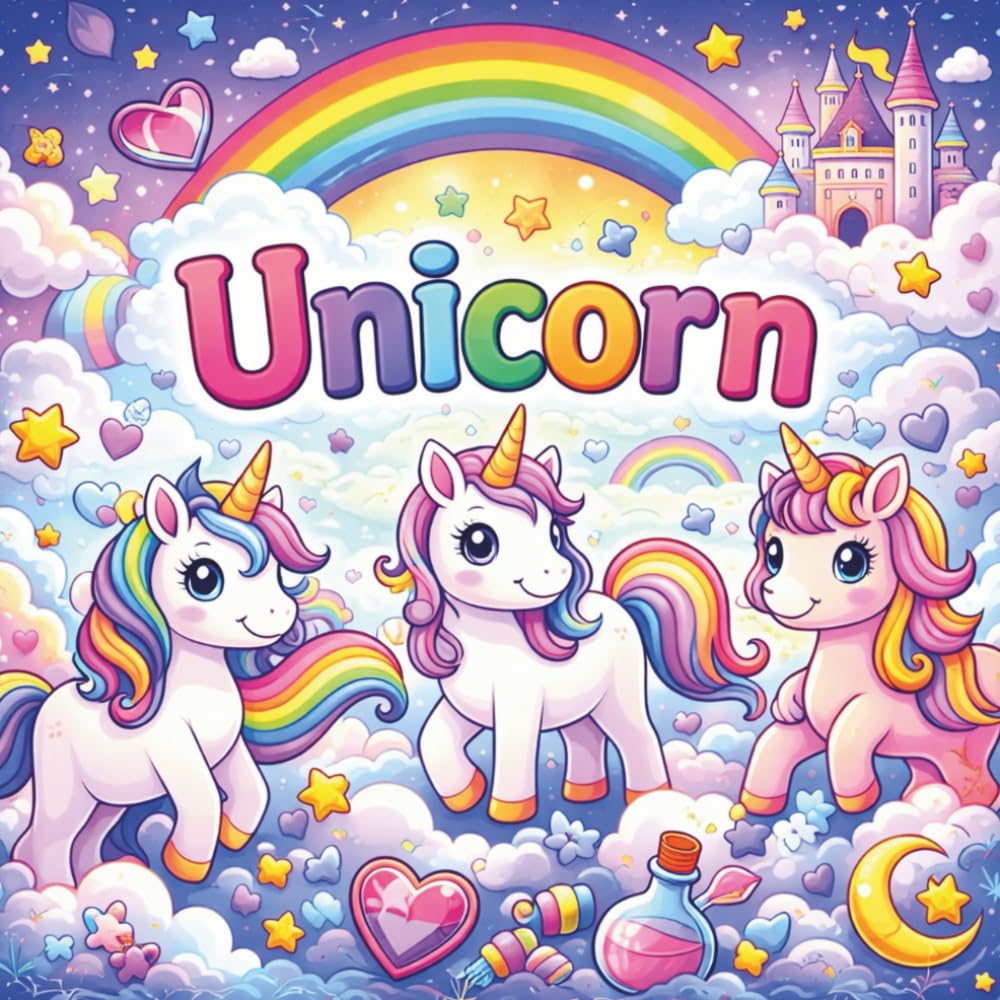 Unicorn: Magical Adventures in a Rainbow World – A Fun Coloring Book for Kids