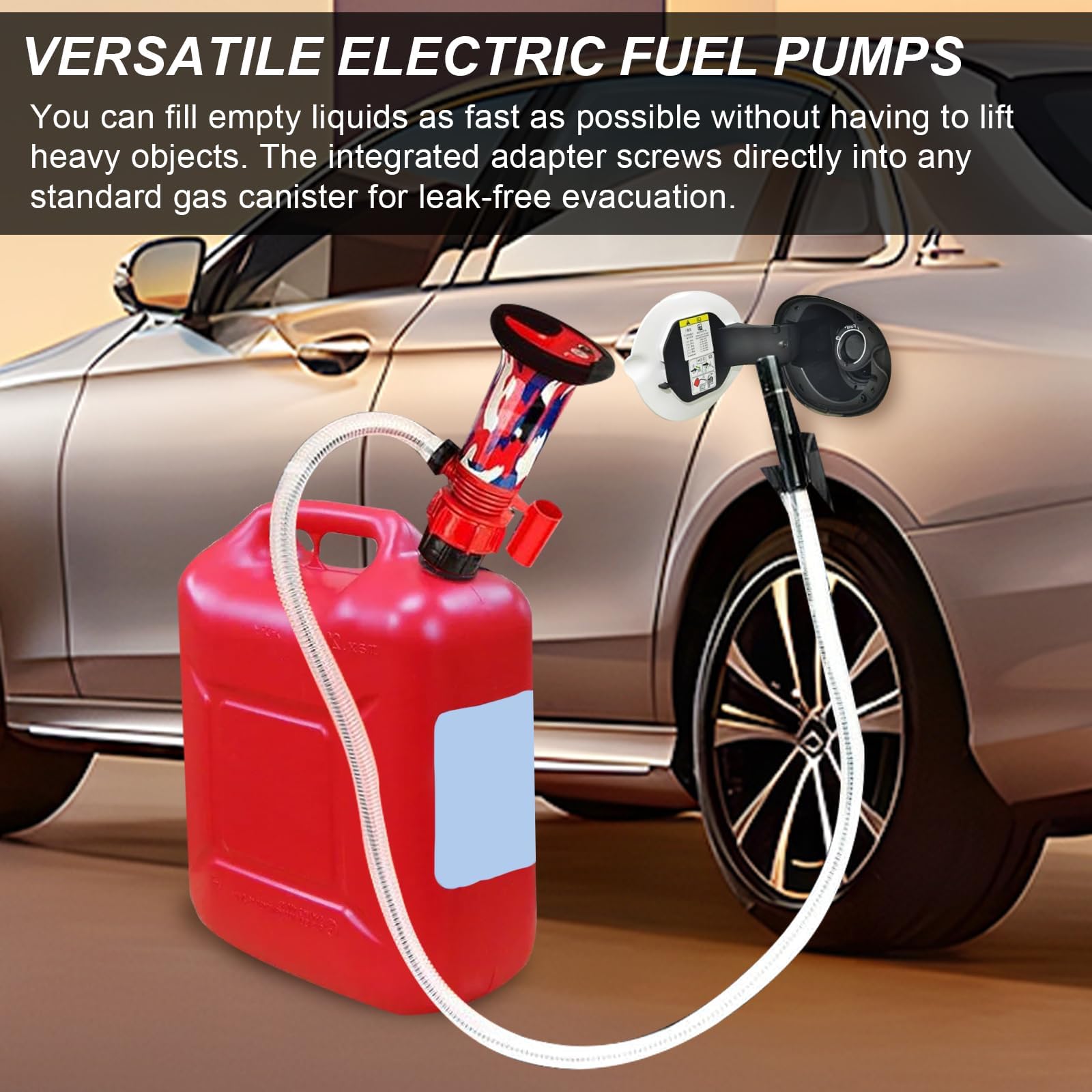 Pompa A Sifone Manuale Per Travaso Liquidi - Per Carburante, Diesel, Acqua, Con Tubi E Accessori - Foto 8