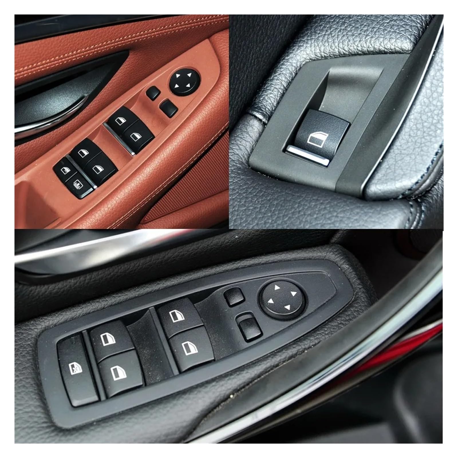 Per BMW 3 5 7 X3 X4 F30 F35 F25 F26 F10 F18 F01 F02 LHD RHD Power Lifter Master Finestra Regolatore Interruttore Di Controllo Pulsante Specchio Interruttore Alzacristalli(Model B-Sliver)