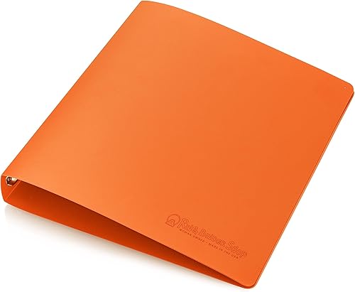 Miniatura 5 de Carpeta económica de 3 anillos redondos de 1 pulgada, con capacidad para 175 hojas, flexible, ligera, paquete de 4, apertura lateral, color naranja