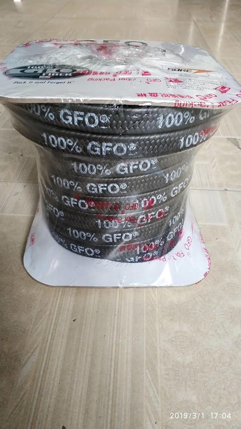 Black Graphite PTFE Gland Packing for Industrial Sealing - 5M Durable Solution for Pumps, Valves, and Machinery(50mm*50mm)