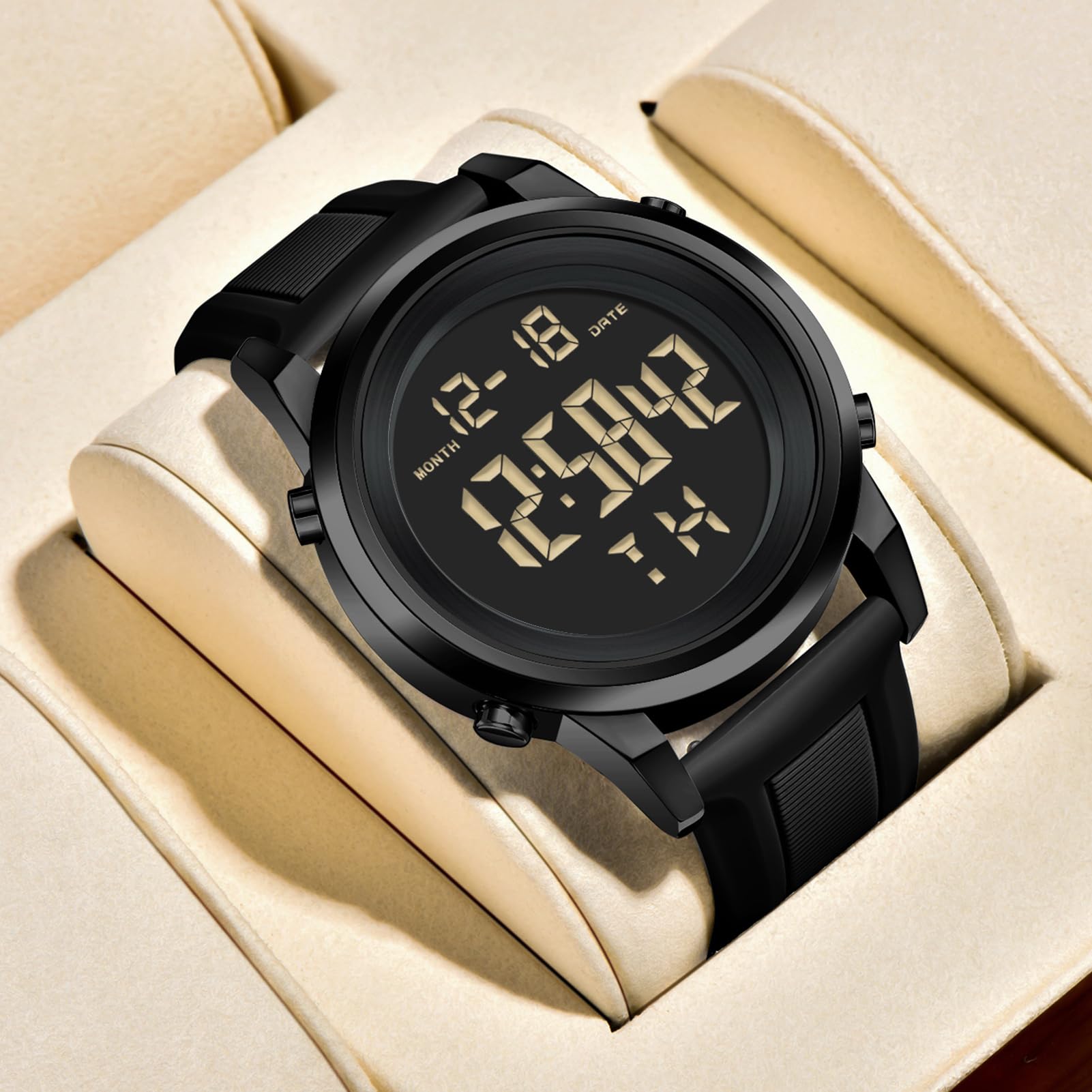 Military Black Waterproof Sports Wrist Watches for Men Digital Tactical Mens Sport Watches Waterproof Military