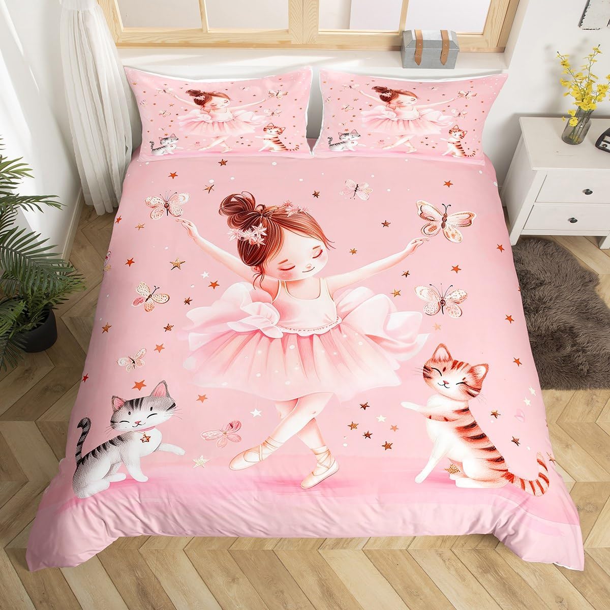 jejeloiu African American Black Girl Duvet Cover Black Girl Magic Bedding Set Toddler Size for Kids Girls Teens Afro Princess Comforter Cover,No Comforter