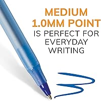 Vista 30 de BIC Bolígrafos redondos Stic, color azul, punta media, paquete de 10