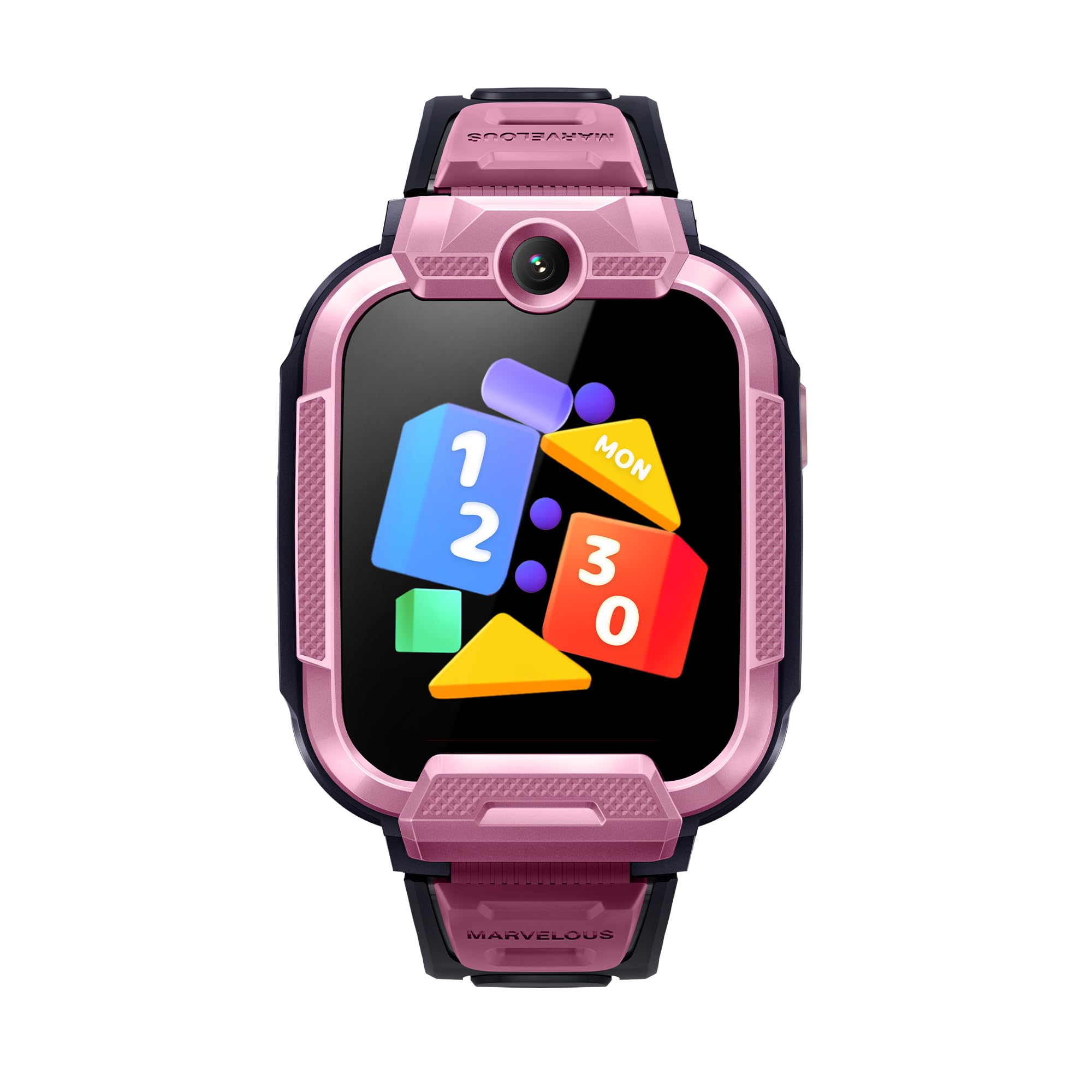 Mibro Z5 Smartwatch für Kinder - Pink eckig - 1,69" IPS TFT Display - GPS - WiFi - für Nano-SIM - IPX8 Wasserresistent - unterstützt 4G Technologie