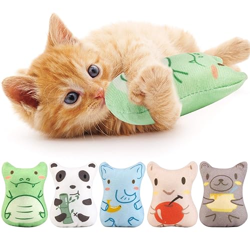 Dorakitten Catnip Toys for Indoor Cats - 5PCS Plush Cat