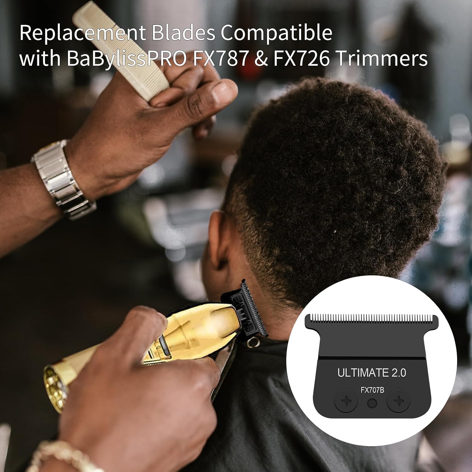 Replacement Blades DLC 2.0 for BaBylissPRO FX726 and FX787 Trimmer