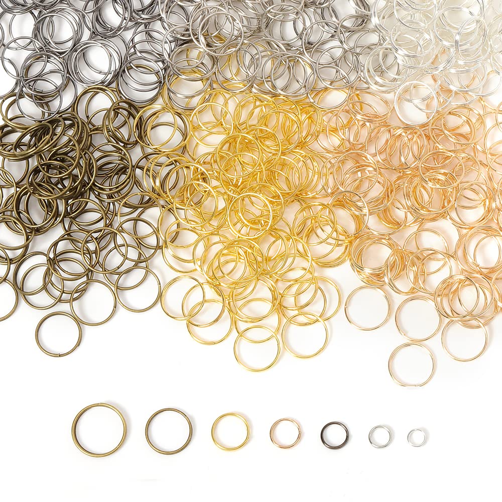 NICENEEDED 50 Spaltringe Vergoldet – 5 Mm, 18K Gold Plattiert, Doppelte Öse, Für Schmuck & Schlüsselanhänger