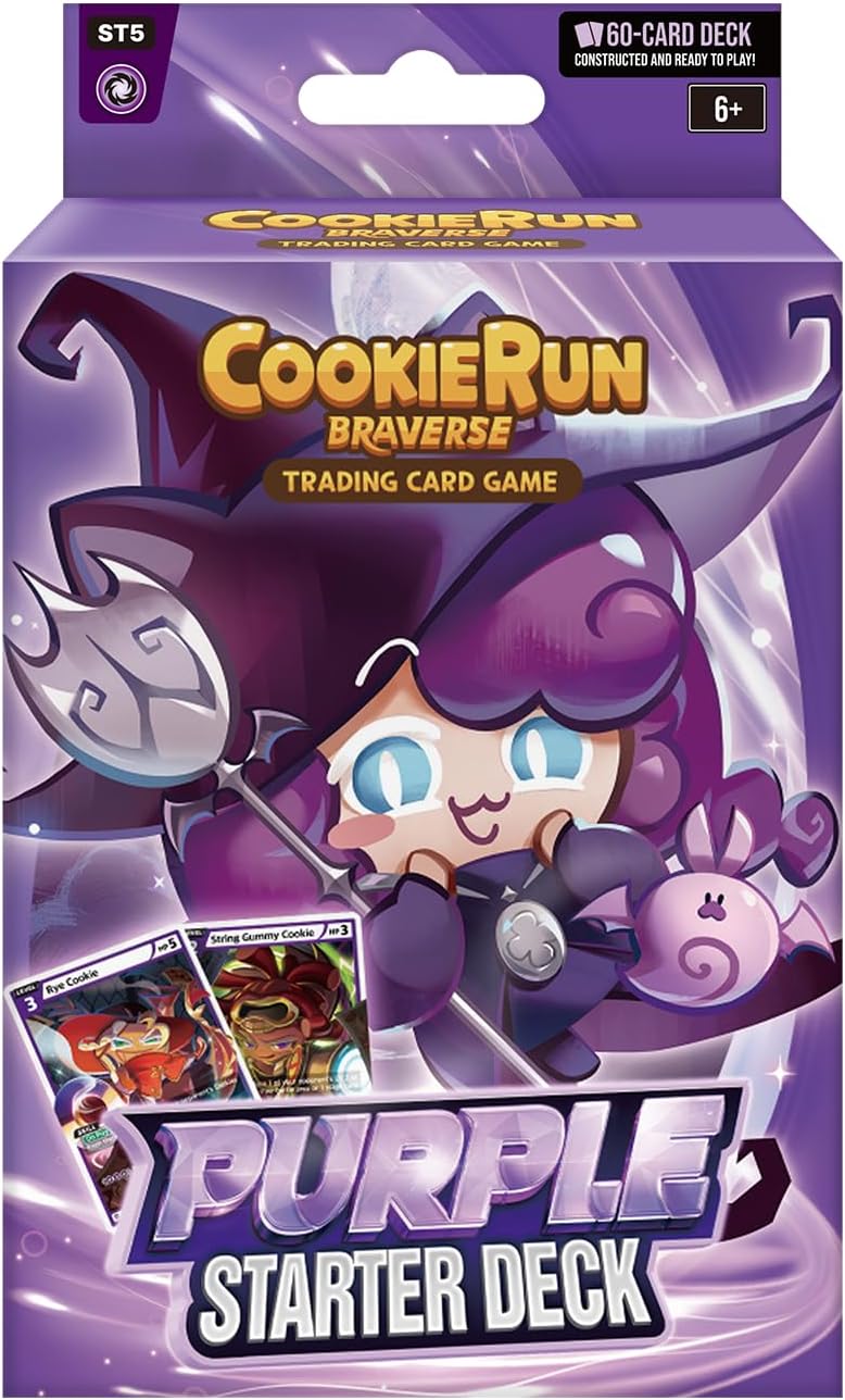 CookieRun Trading Card Game: Starter Deck Purple | 2 Player Competitive TCG | 20 Minutes | Includes 60 Cards