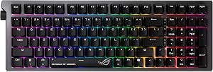 Clavier Mécanique de Jeu Sans Fil ASUS ROG Strix Morph 96 – 96% Taille Complète, Tri-Mode, Interrupteur Linéaire NX Snow V2 Remplaçable à Chaud, PCB Orienté vers le Bas, Keycap ABS, Support PC/Mac, Configuration Web - Noir