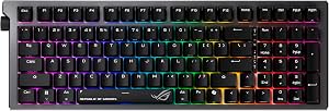 Patrocinado Patrocinado Estás viendo este anuncio según la relevancia del producto para tu búsqueda. Deja comentarios sobre el anuncio ASUS ROG Strix Morph 96 Teclado gamer mecánico inalámbrico - 96% tamaño completo | Tri-modo, switch lineal NX Snow V2 hot-swappable, PCB orientado al sur, keycap ABS, soporte PC/Mac, configuración web - Negro