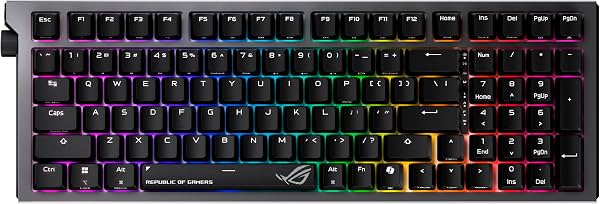 Patrocinado Patrocinado Estás viendo este anuncio según la relevancia del producto para tu búsqueda. Deja comentarios sobre el anuncio ASUS ROG Strix Morph 96 Teclado gamer mecánico inalámbrico - 96% tamaño completo | Tri-modo, switch lineal NX Snow V2 hot-swappable, PCB orientado al sur, keycap ABS, soporte PC/Mac, configuración web - Negro