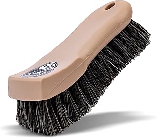 Chemical Guys Acc_S95 Long Bristle Horse Hair Leather Cleaning Brush for Car Interiors, Furniture, Sneakers, Boots, and Mo...