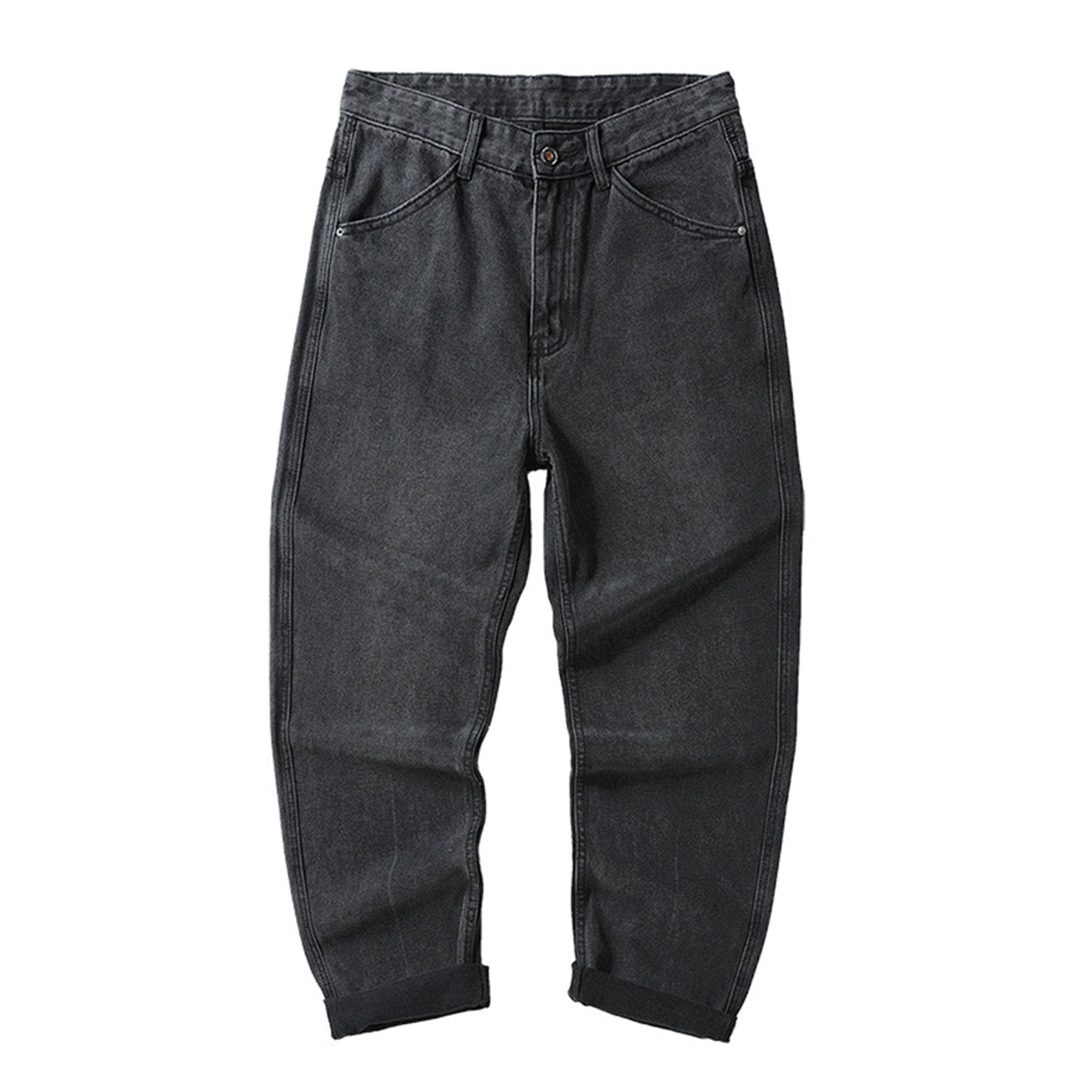 Grands pantalons de travail droite denim homme décontracté - 8