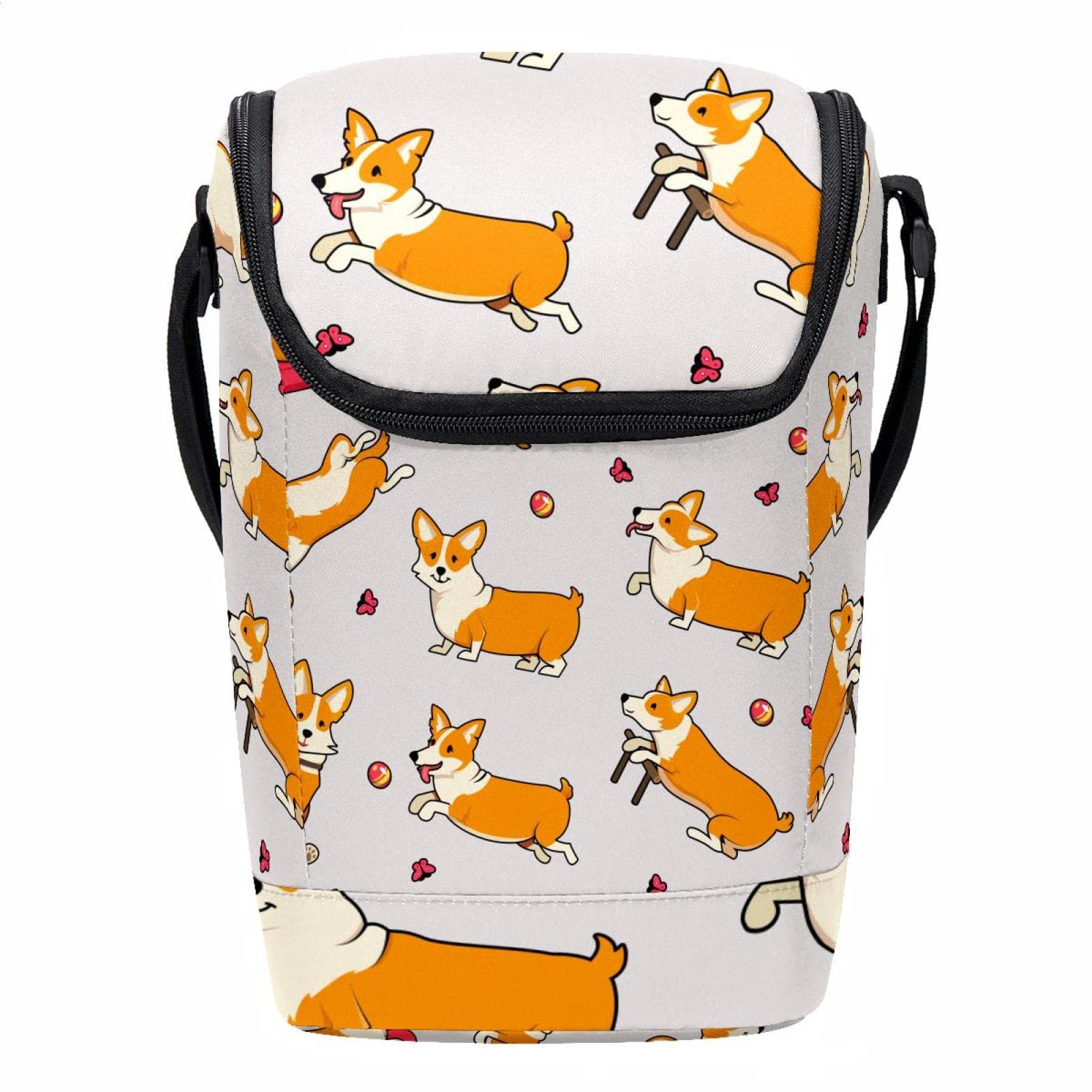 Bolsa de almuerzo de Corgi pequeña y lonchera ligera porta alimentos para mujer y hombre