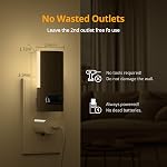 Lyridz Motion Sensor Night Light, LED Rotatable Night Lights Plug Into Wall, 1-150lm Dimmable Backlit Nightlight for Bathroom, Bedroom, Hallway, Stairs, Pet House (2 Pack)